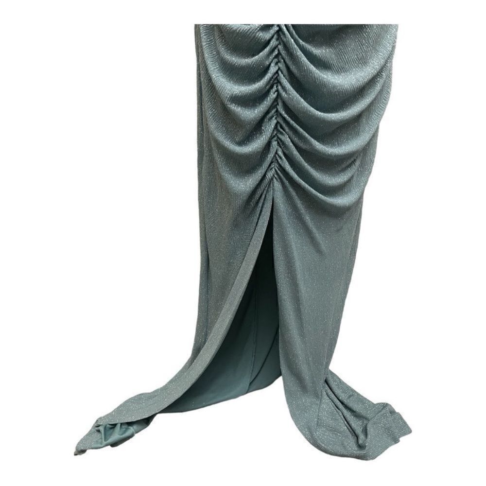 Aidan Mattox  Glitter Halter Maxi Gown Size 6 Formal Fairycore Whimsigoth - Picture 4 of 12